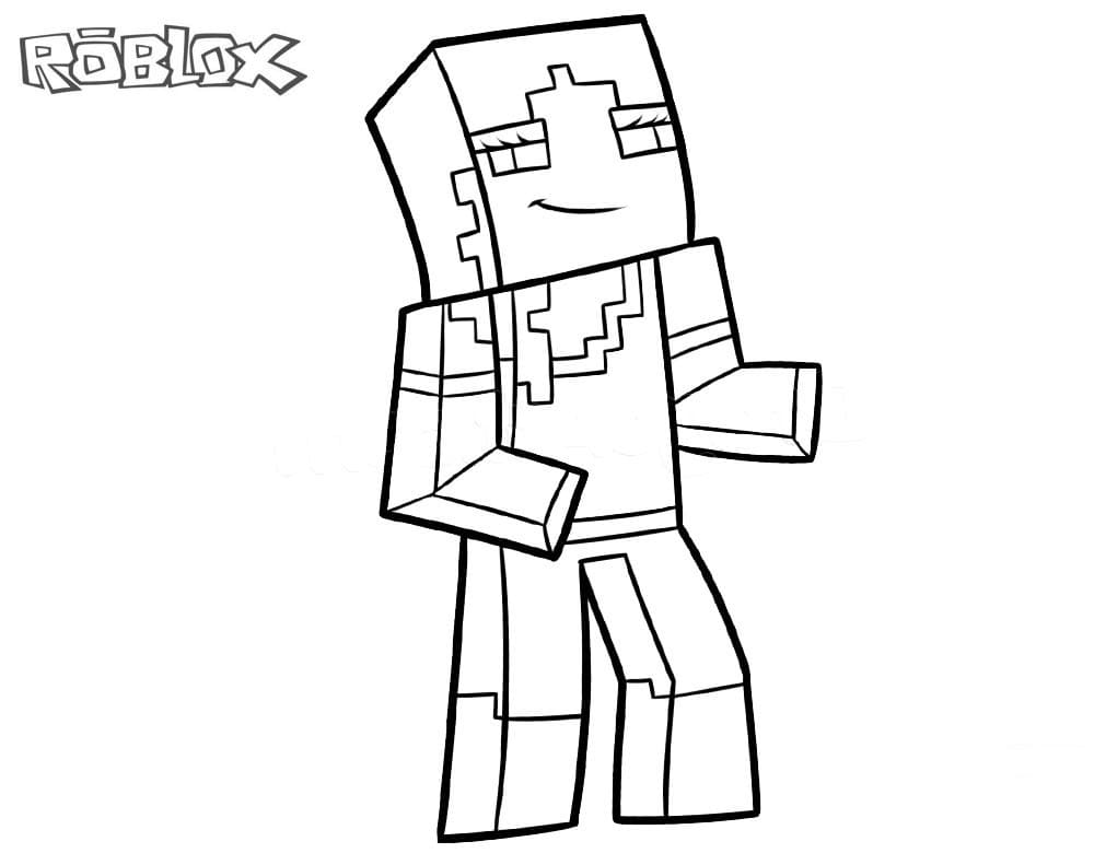 Online coloring book: Coloring page Roblox smiling Alex